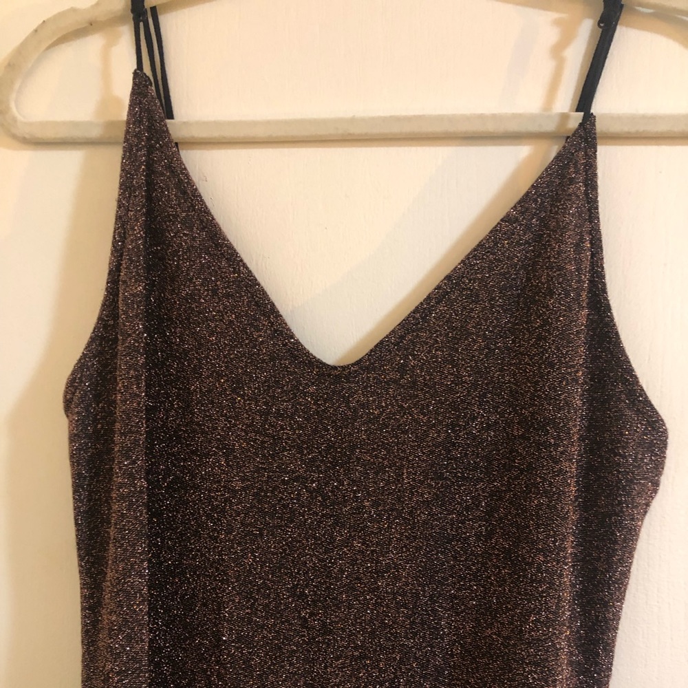 Free People Medium brown sparkle maxi dress